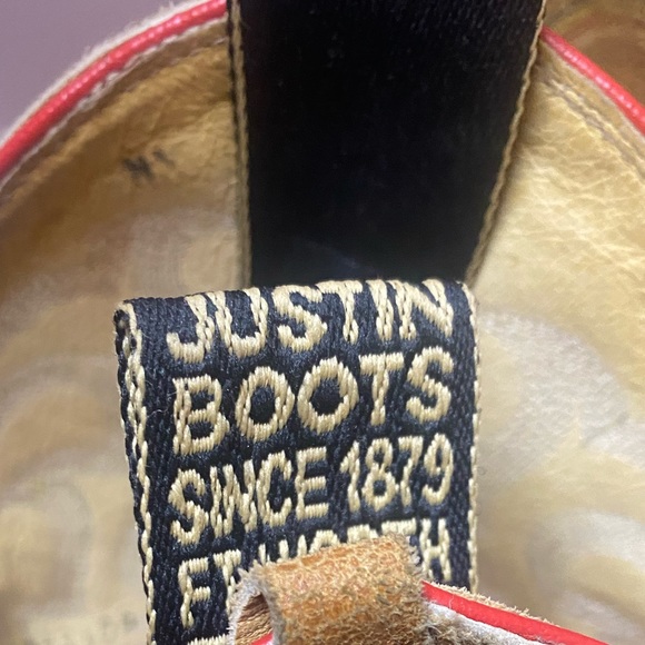 🚫SOLD🚫 Vtg Justin Boots 2toned suede leather midcalf ladies cowboy boots 8.5B - Picture 14 of 14